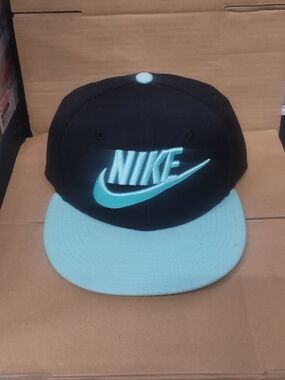 Nike Black and Teal Snapback Hat